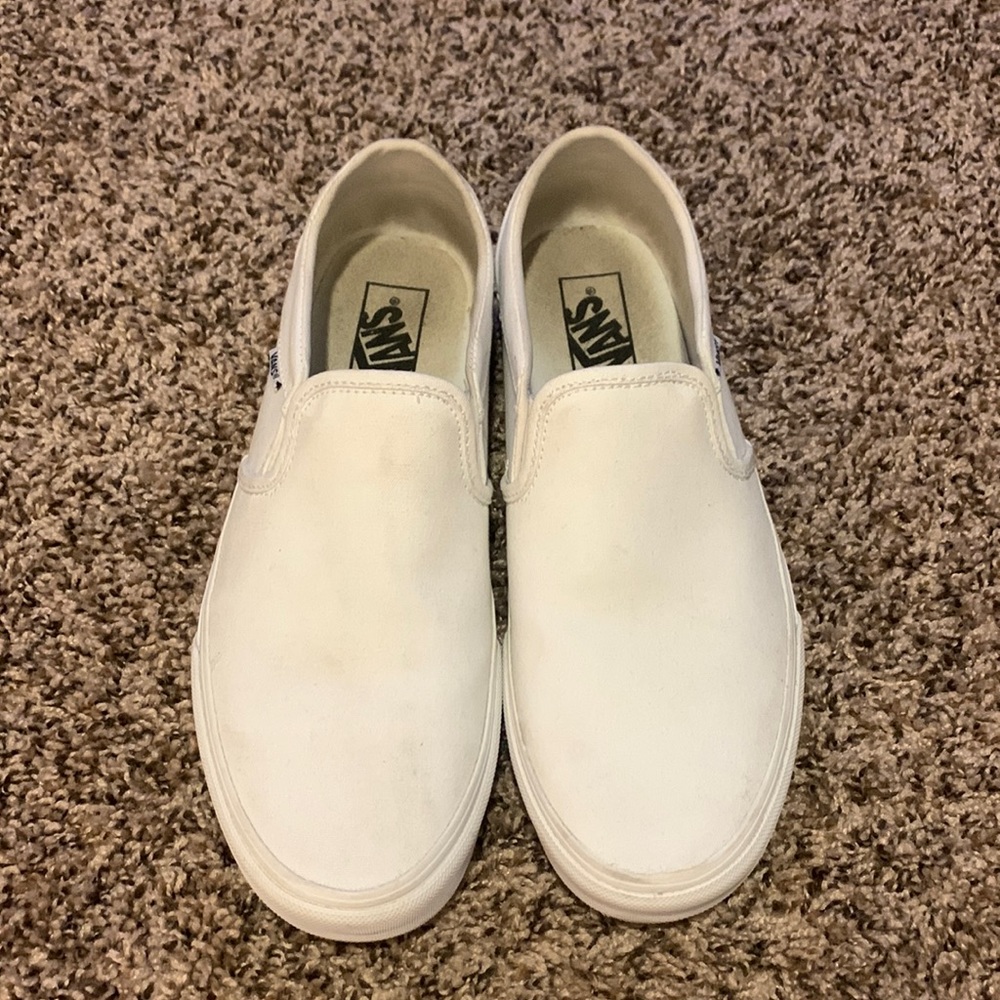 White Slip on Vans
